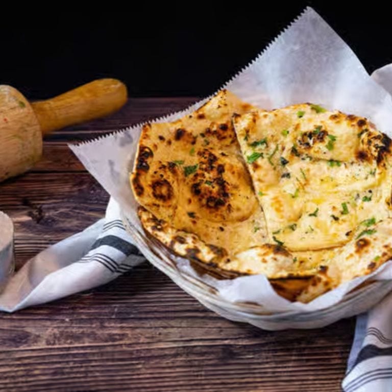 Delicious Garlic Naan Awaits